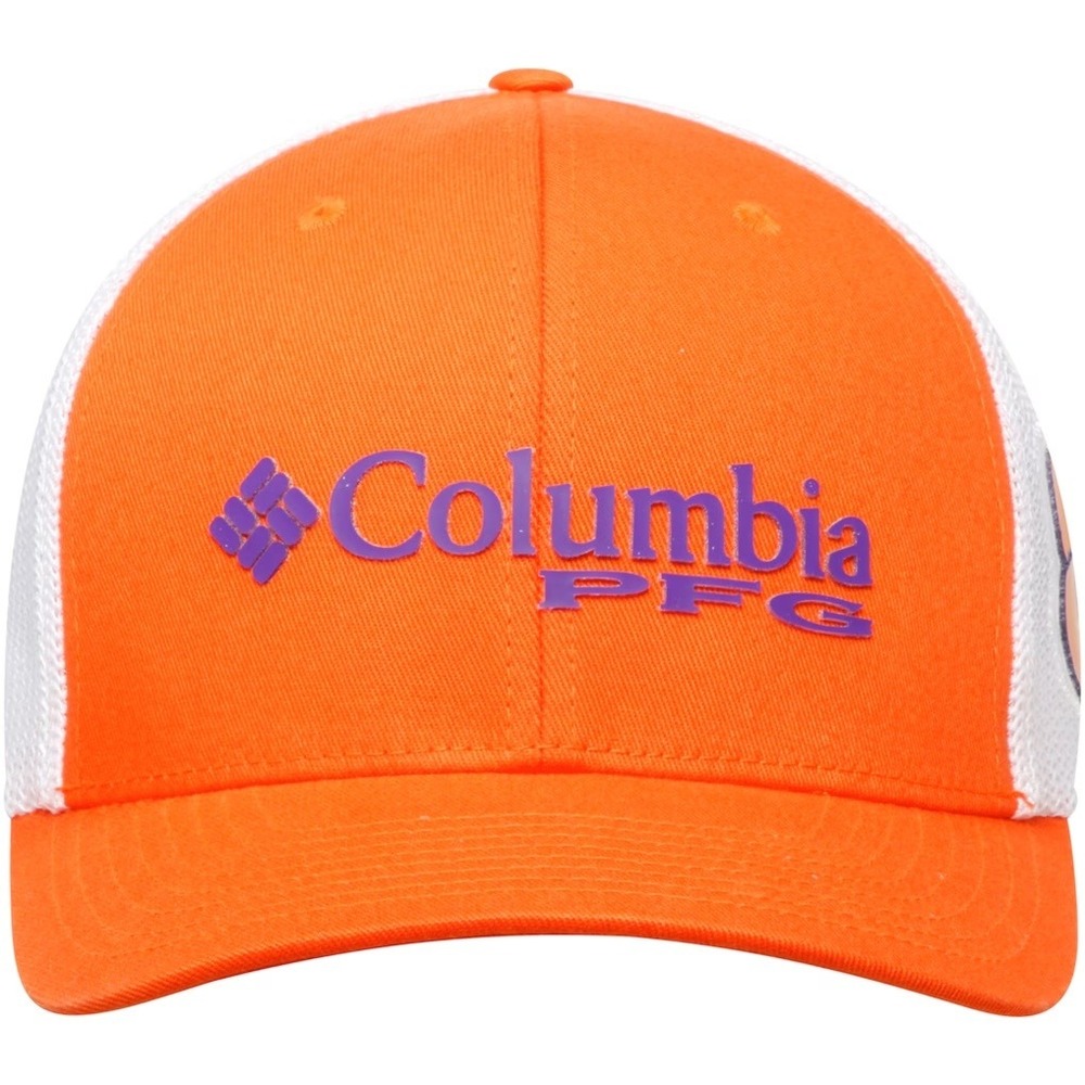 Clemson Tigers‎ Columbia Collegiate PFG Flex Hat Orange White Mesh L/XL Cap